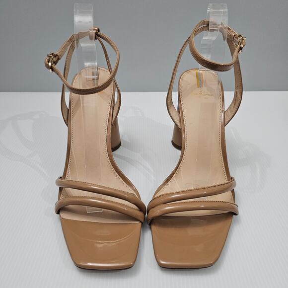 NEW Sam Edelman Kia Block Heel Strappy Sandal Rosa Blush Patent Size 10.5 - Picture 4 of 12